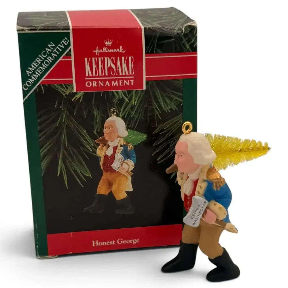 1992 Hallmark Keepsake Ornament Honest George Washington American Commemorative